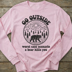 Printify Long-sleeve Go Outside Bear Long Sleeve T-Shirt