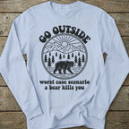 Printify Long-sleeve Go Outside Bear Long Sleeve T-Shirt