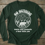 Printify Long-sleeve Go Outside Bear Long Sleeve T-Shirt