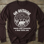 Printify Long-sleeve Go Outside Bear Long Sleeve T-Shirt