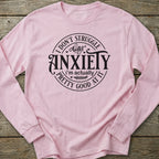 Printify Long-sleeve Good At Anxiety Long Sleeve T-Shirt