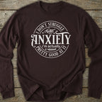 Printify Long-sleeve Good At Anxiety Long Sleeve T-Shirt