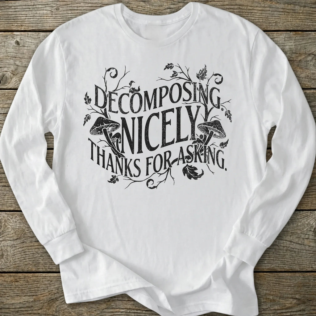 Printify Long-sleeve Goth Decomposing Long Sleeve T-Shirt