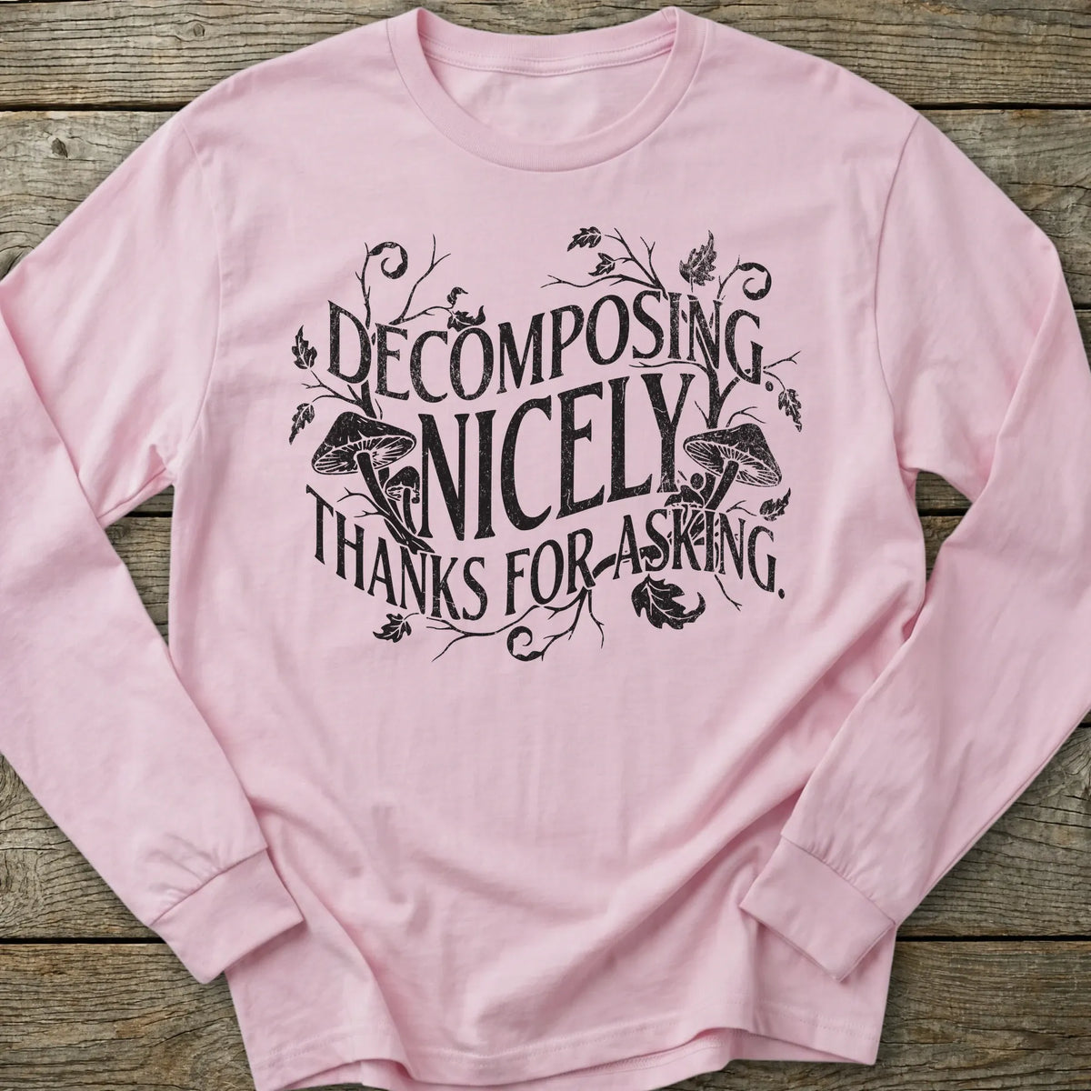 Printify Long-sleeve Goth Decomposing Long Sleeve T-Shirt