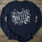Printify Long-sleeve Goth Decomposing Long Sleeve T-Shirt
