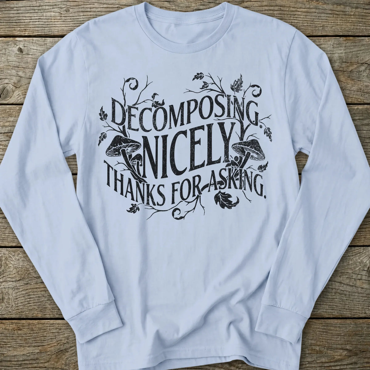 Printify Long-sleeve Goth Decomposing Long Sleeve T-Shirt