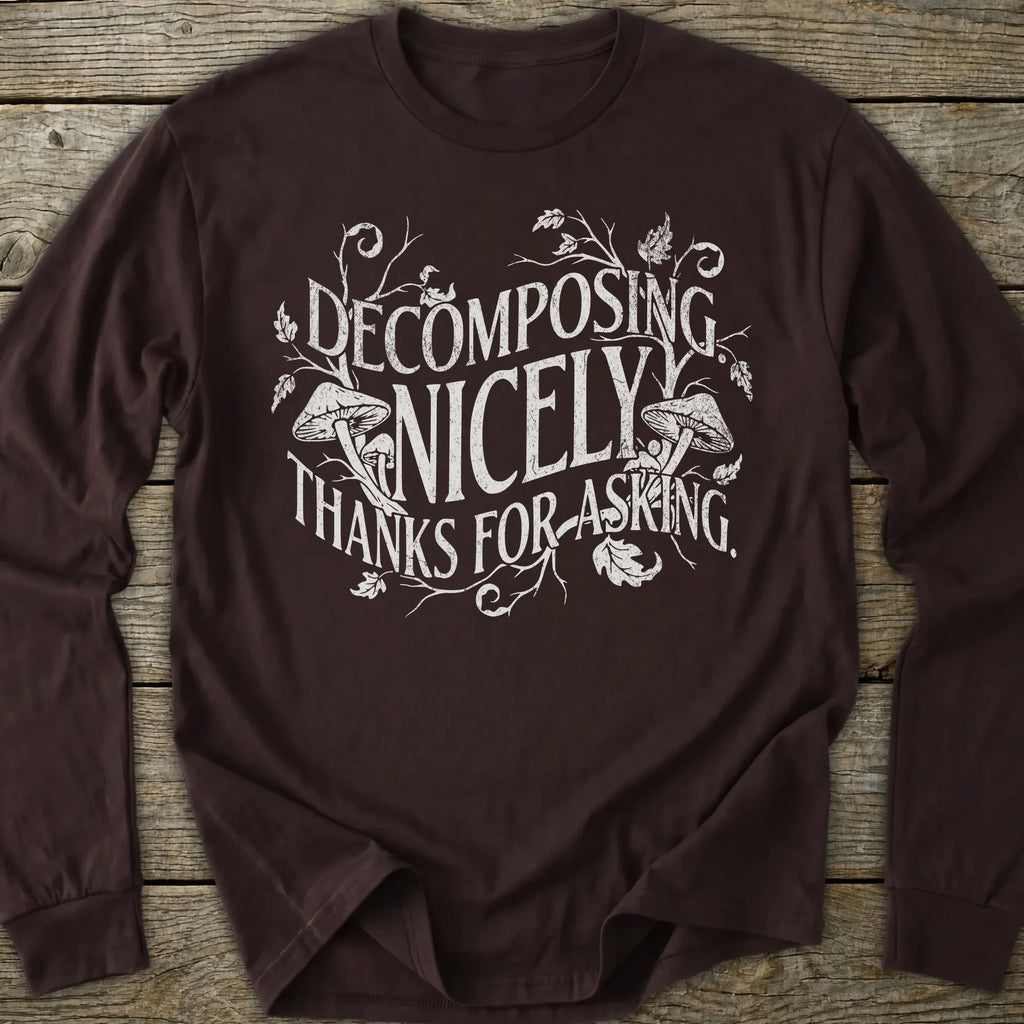 Printify Long-sleeve Goth Decomposing Long Sleeve T-Shirt