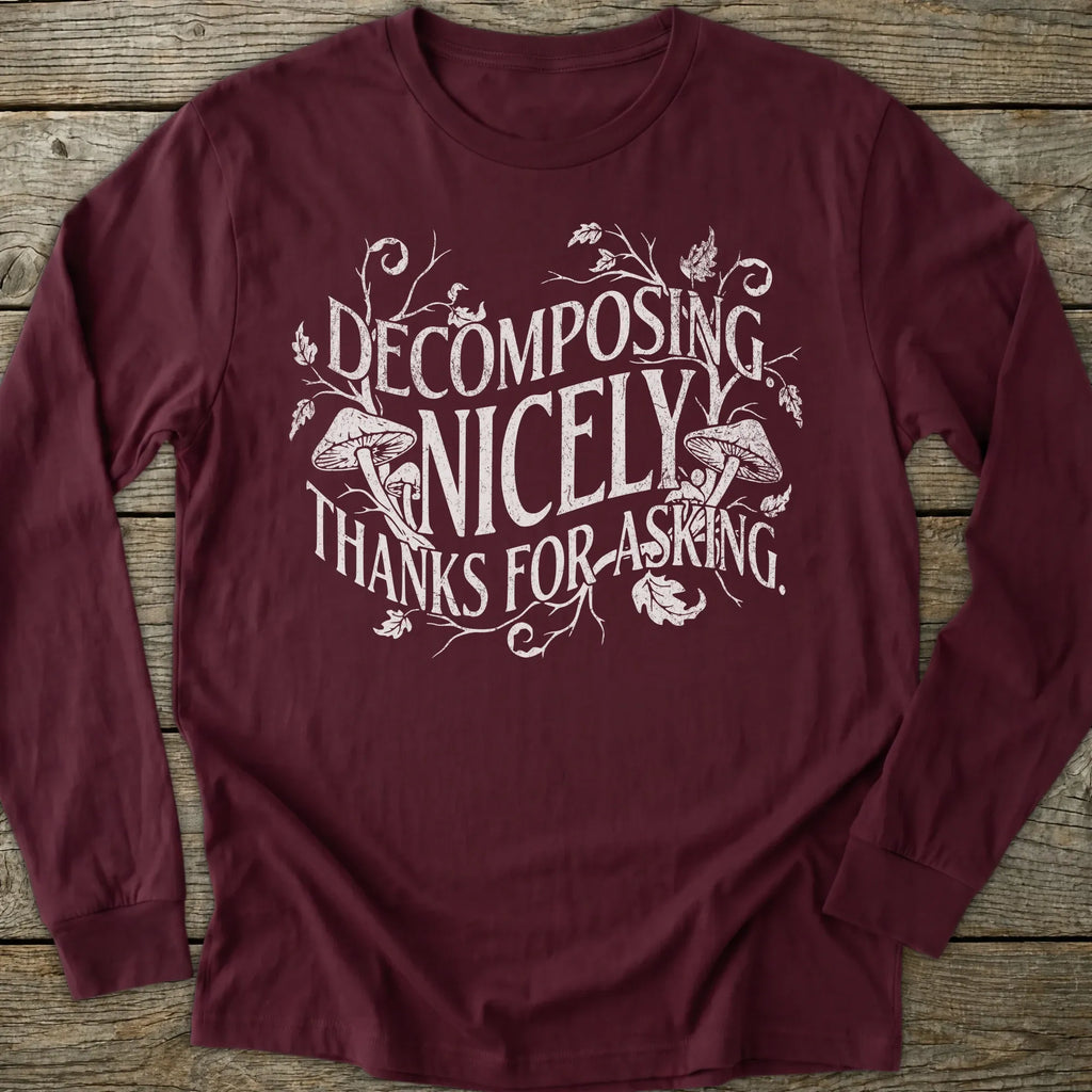 Printify Long-sleeve Goth Decomposing Long Sleeve T-Shirt