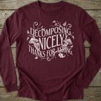 Printify Long-sleeve Goth Decomposing Long Sleeve T-Shirt