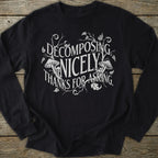 Printify Long-sleeve Goth Decomposing Long Sleeve T-Shirt