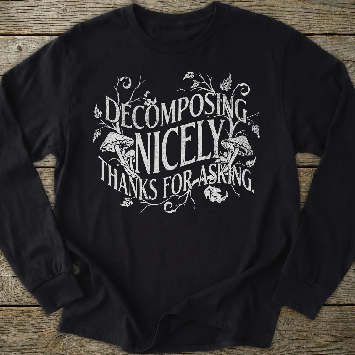 Printify Long-sleeve Goth Decomposing Long Sleeve T-Shirt