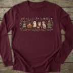 Printify Long-sleeve Halloween Animal Friends Long Sleeve T-Shirt