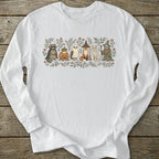 Printify Long-sleeve Halloween Animal Friends Long Sleeve T-Shirt