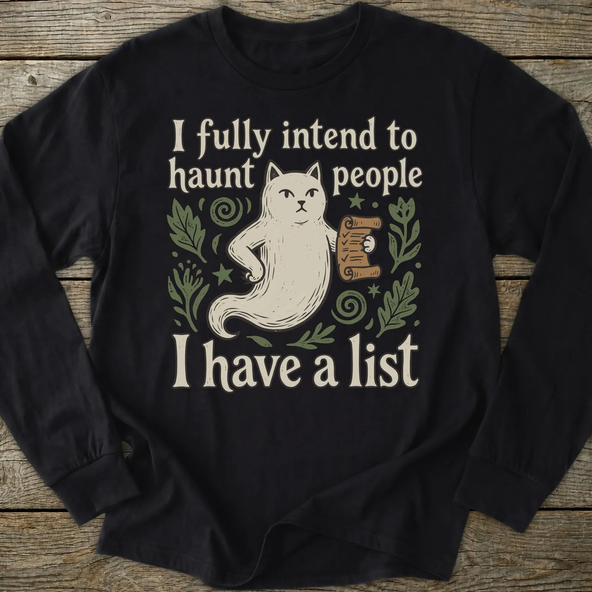 Printify Long-sleeve Haunt People Long Sleeve T-Shirt