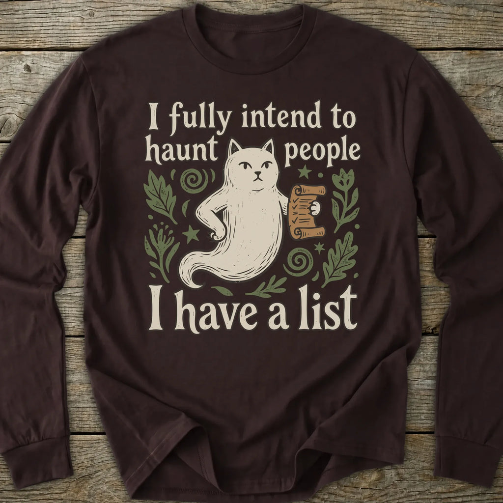 Printify Long-sleeve Haunt People Long Sleeve T-Shirt