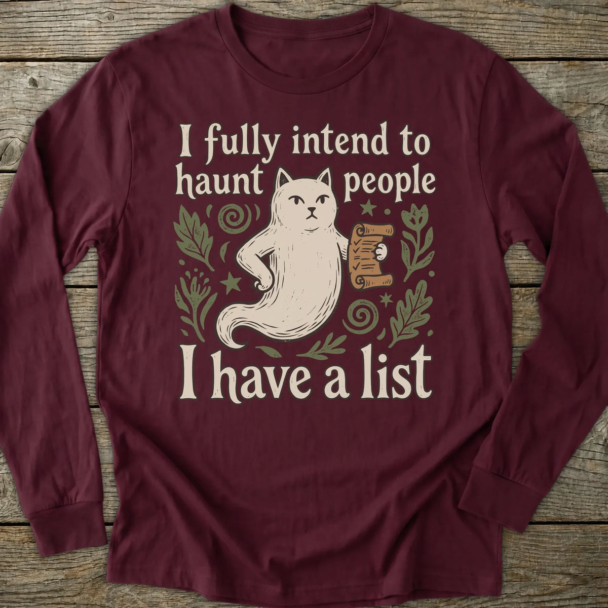 Printify Long-sleeve Haunt People Long Sleeve T-Shirt