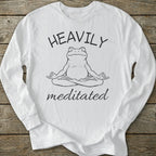 Printify Long-sleeve Heavily Meditated Long Sleeve T-Shirt