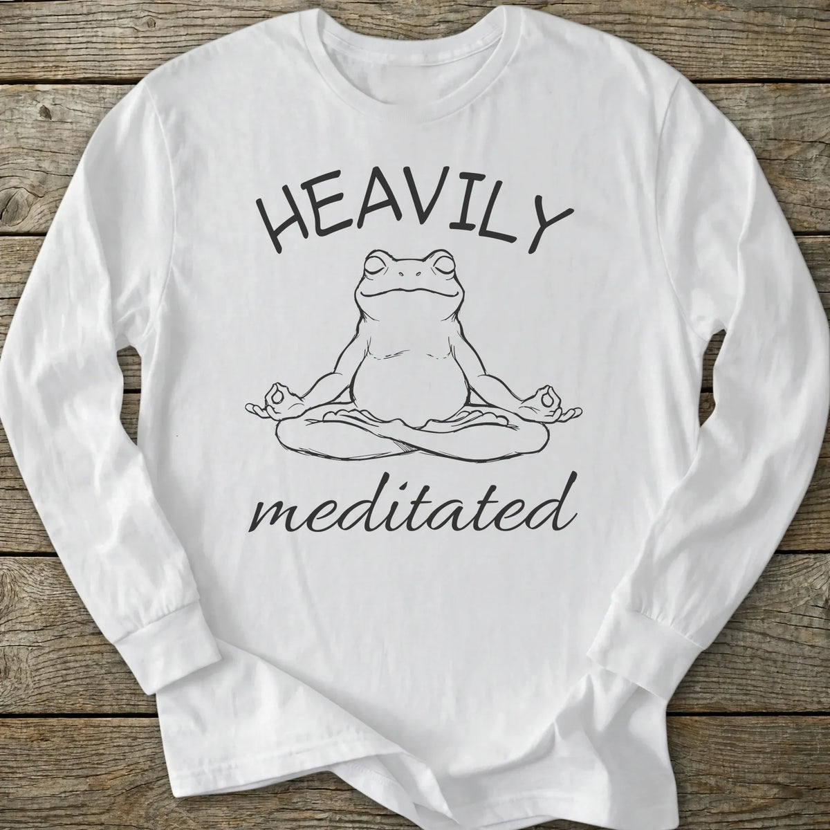 Printify Long-sleeve Heavily Meditated Long Sleeve T-Shirt