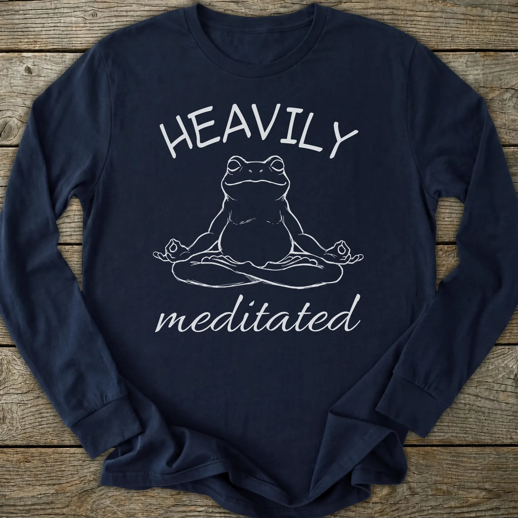 Printify Long-sleeve Heavily Meditated Long Sleeve T-Shirt