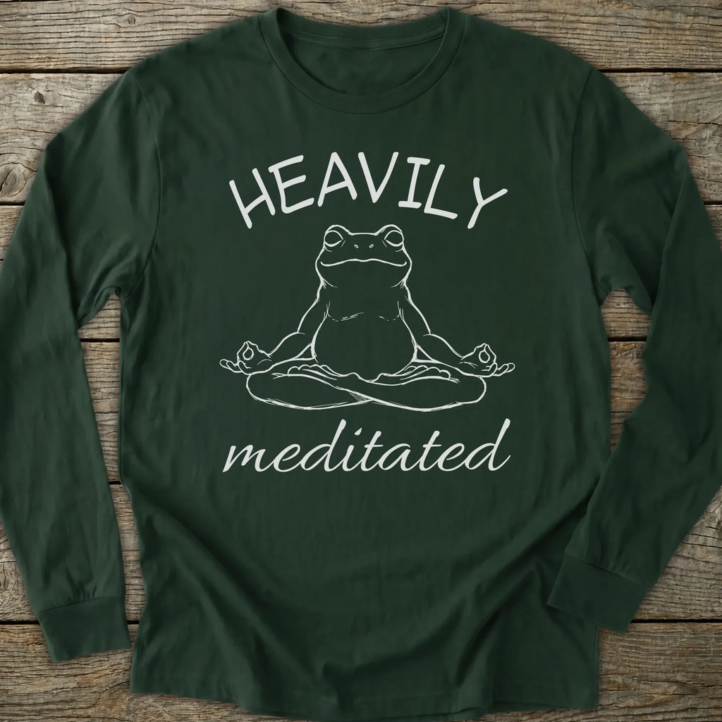 Printify Long-sleeve Heavily Meditated Long Sleeve T-Shirt