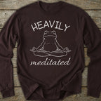 Printify Long-sleeve Heavily Meditated Long Sleeve T-Shirt