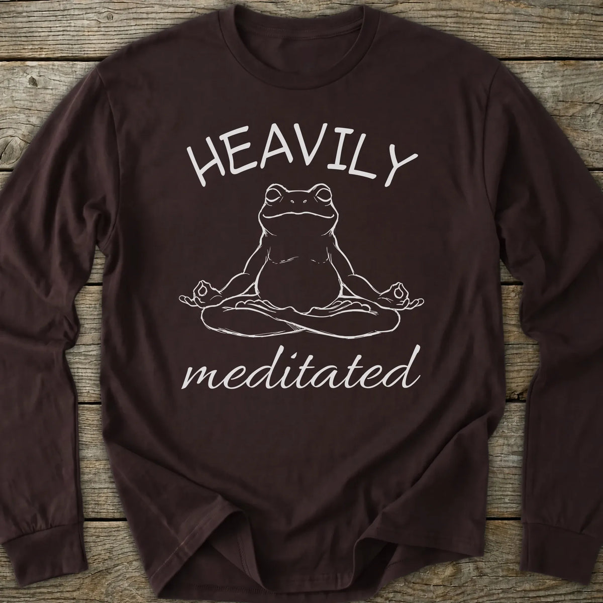 Printify Long-sleeve Heavily Meditated Long Sleeve T-Shirt