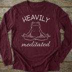 Printify Long-sleeve Heavily Meditated Long Sleeve T-Shirt