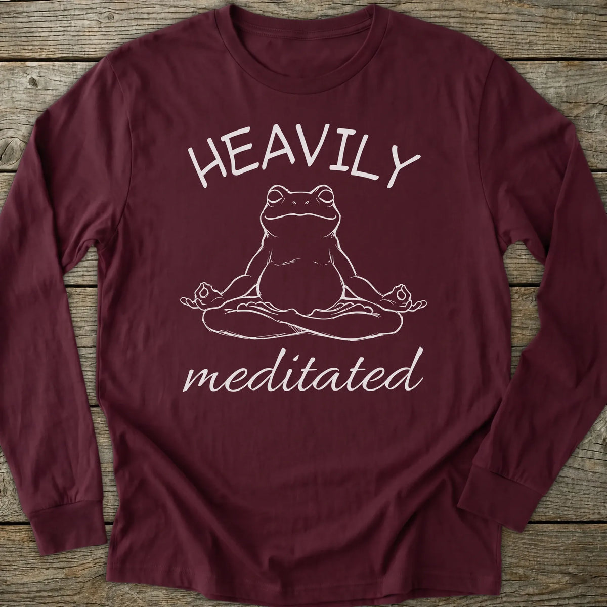 Printify Long-sleeve Heavily Meditated Long Sleeve T-Shirt