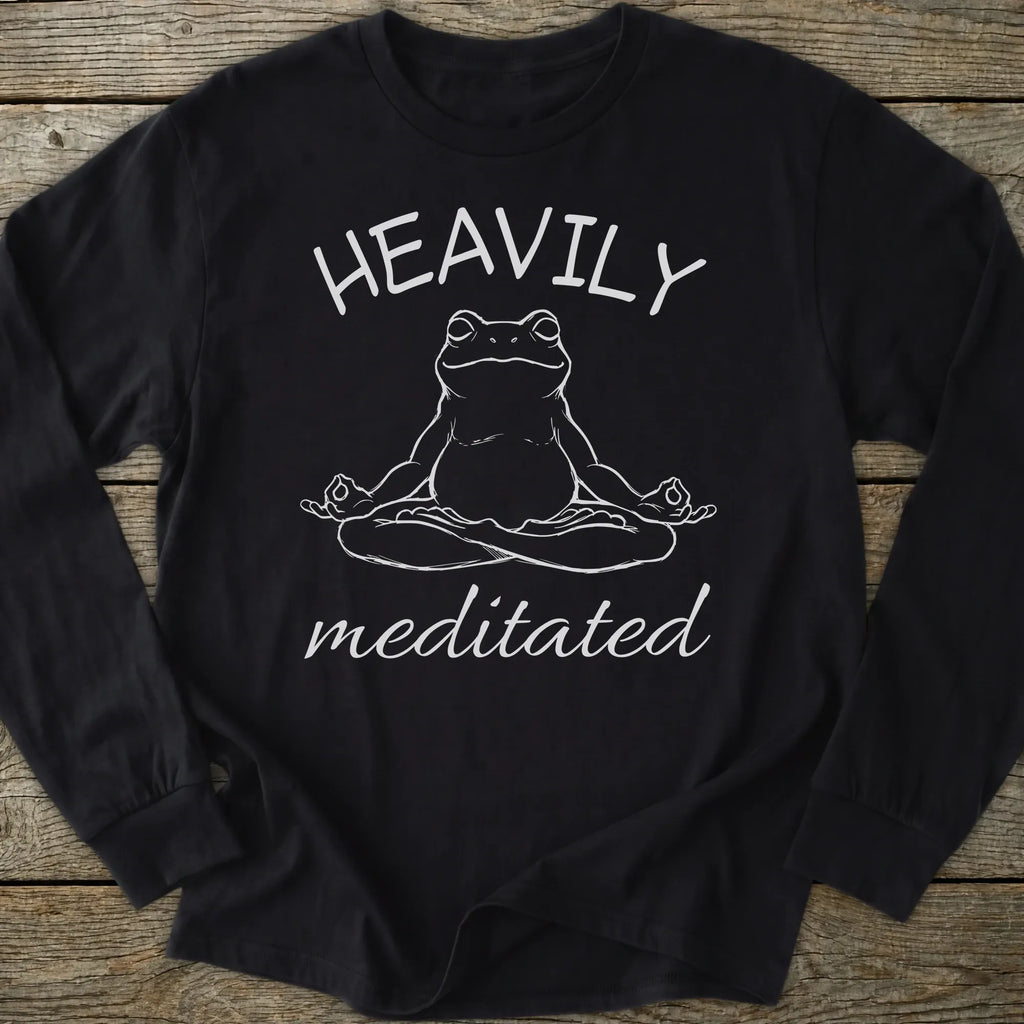 Printify Long-sleeve Heavily Meditated Long Sleeve T-Shirt