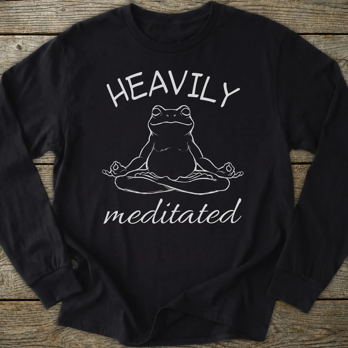 Printify Long-sleeve Heavily Meditated Long Sleeve T-Shirt