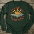 Printify Long-sleeve Leave Me Alone Long Sleeve T-Shirt