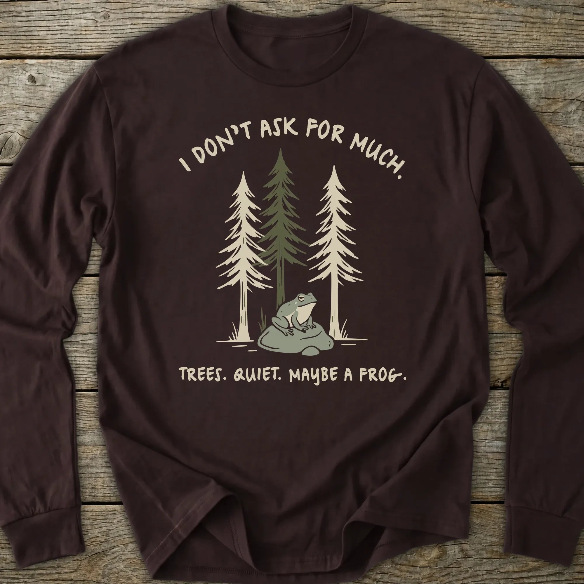 Printify Long-sleeve Maybe A Frog Long Sleeve T-Shirt