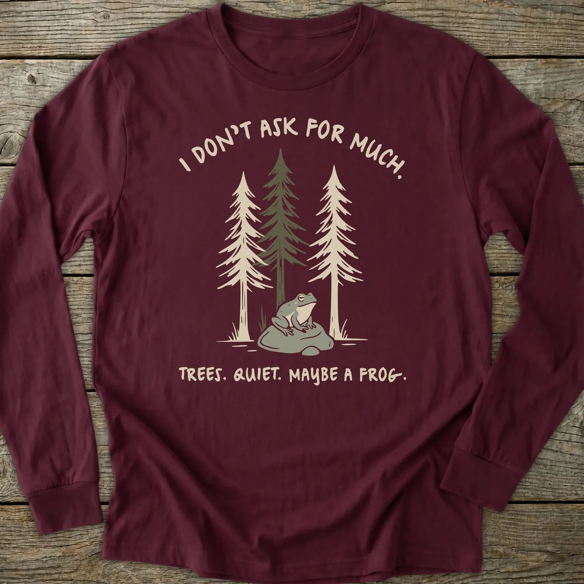 Printify Long-sleeve Maybe A Frog Long Sleeve T-Shirt
