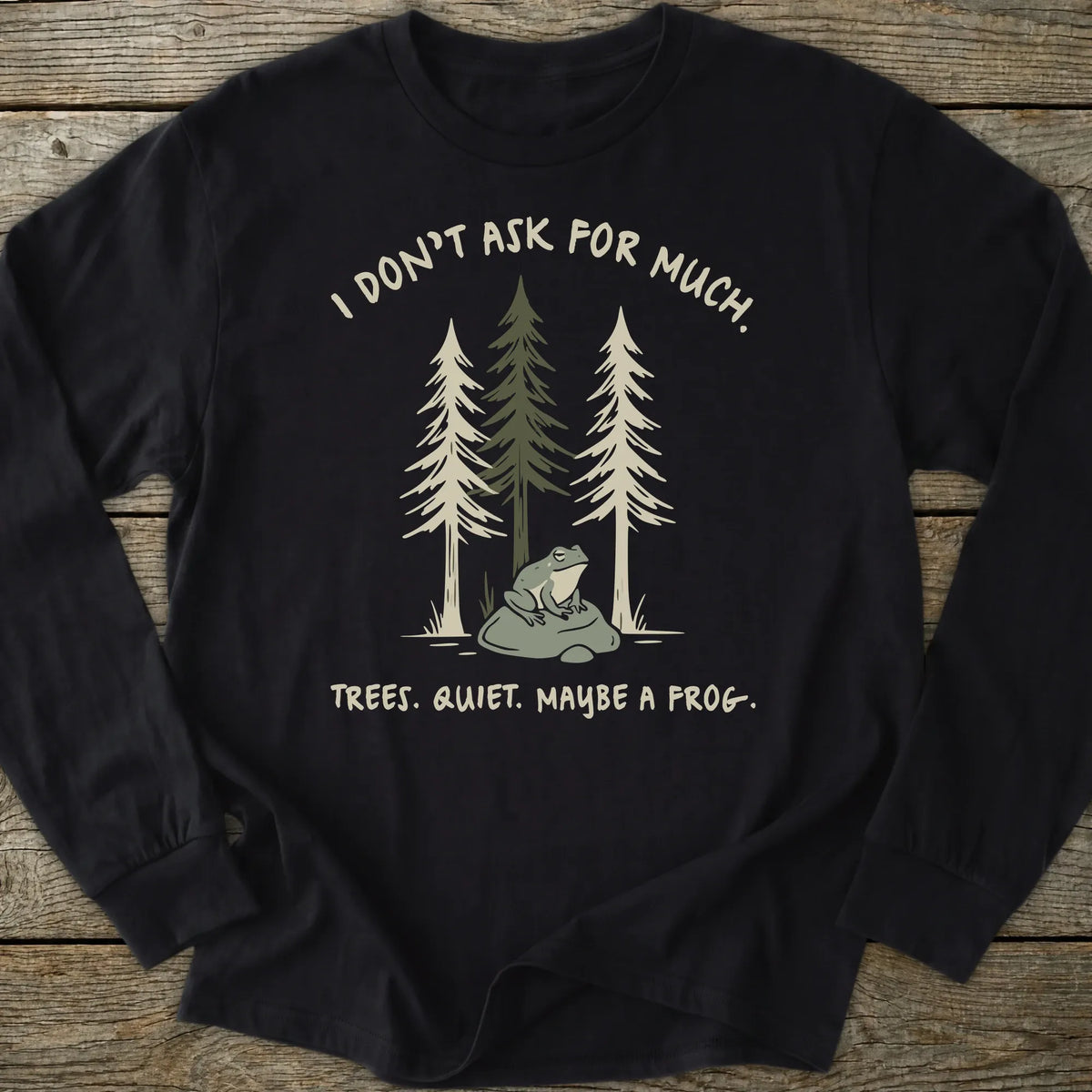 Printify Long-sleeve Maybe A Frog Long Sleeve T-Shirt