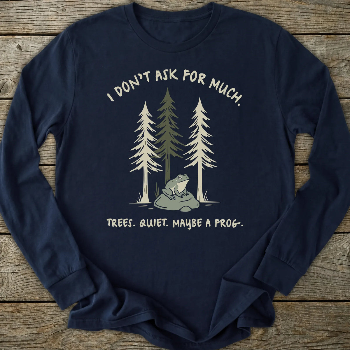 Printify Long-sleeve Maybe A Frog Long Sleeve T-Shirt