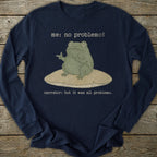 Printify Long-sleeve No Problemo Frog Long Sleeve
