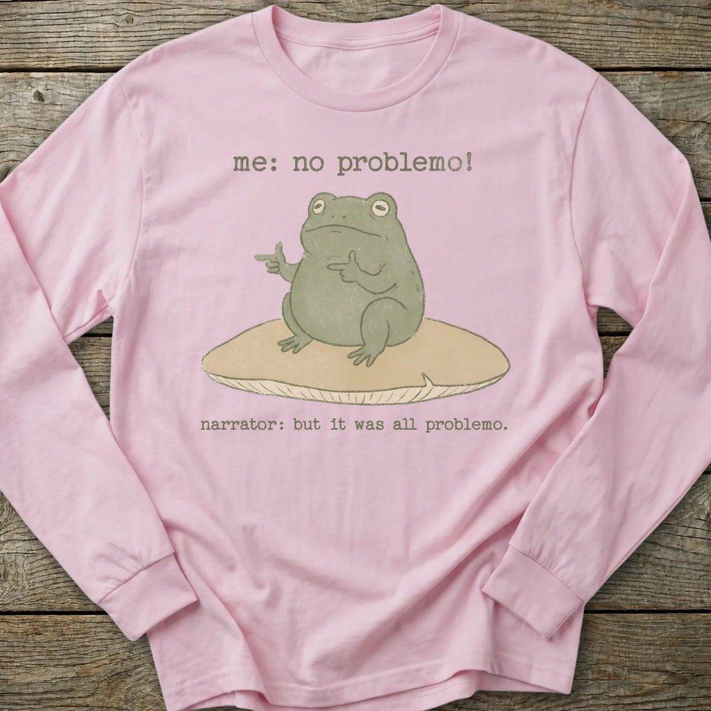 Printify Long-sleeve No Problemo Frog Long Sleeve