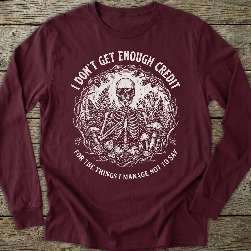 Printify Long-sleeve Not Enough Credit Long Sleeve T-Shirt