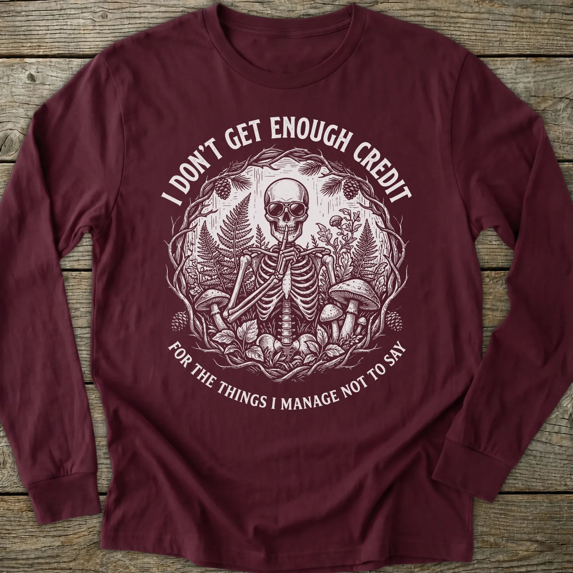 Printify Long-sleeve Not Enough Credit Long Sleeve T-Shirt