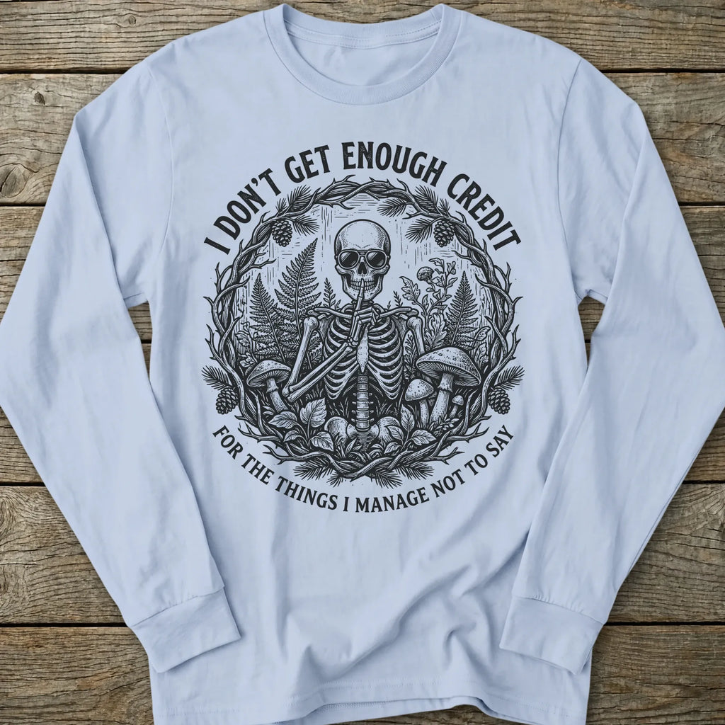 Printify Long-sleeve Not Enough Credit Long Sleeve T-Shirt