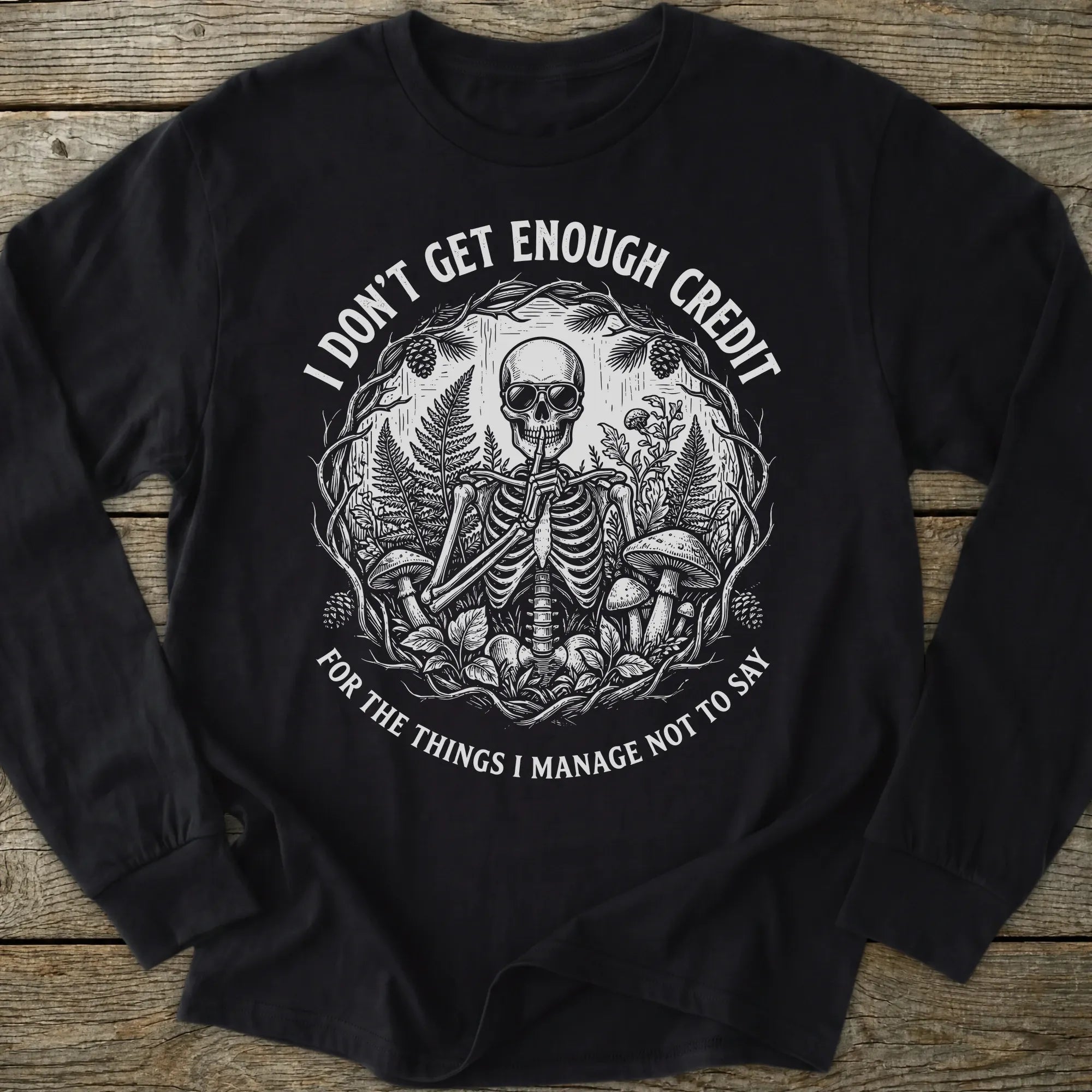 Printify Long-sleeve Not Enough Credit Long Sleeve T-Shirt
