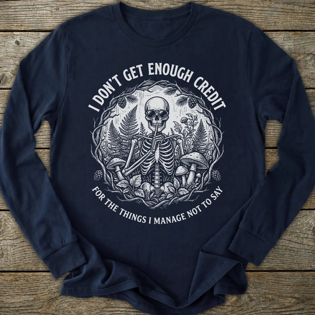 Printify Long-sleeve Not Enough Credit Long Sleeve T-Shirt