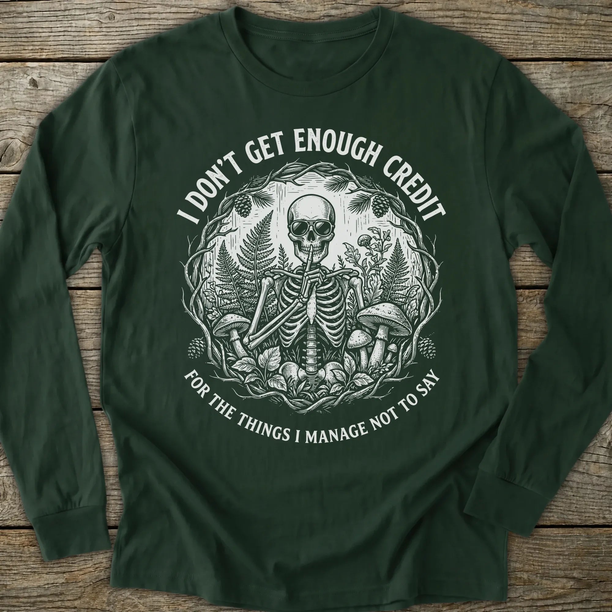 Printify Long-sleeve Not Enough Credit Long Sleeve T-Shirt