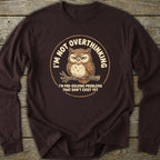 Printify Long-sleeve Not Overthinking Owl Long Sleeve T-Shirt