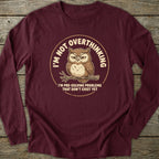 Printify Long-sleeve Not Overthinking Owl Long Sleeve T-Shirt