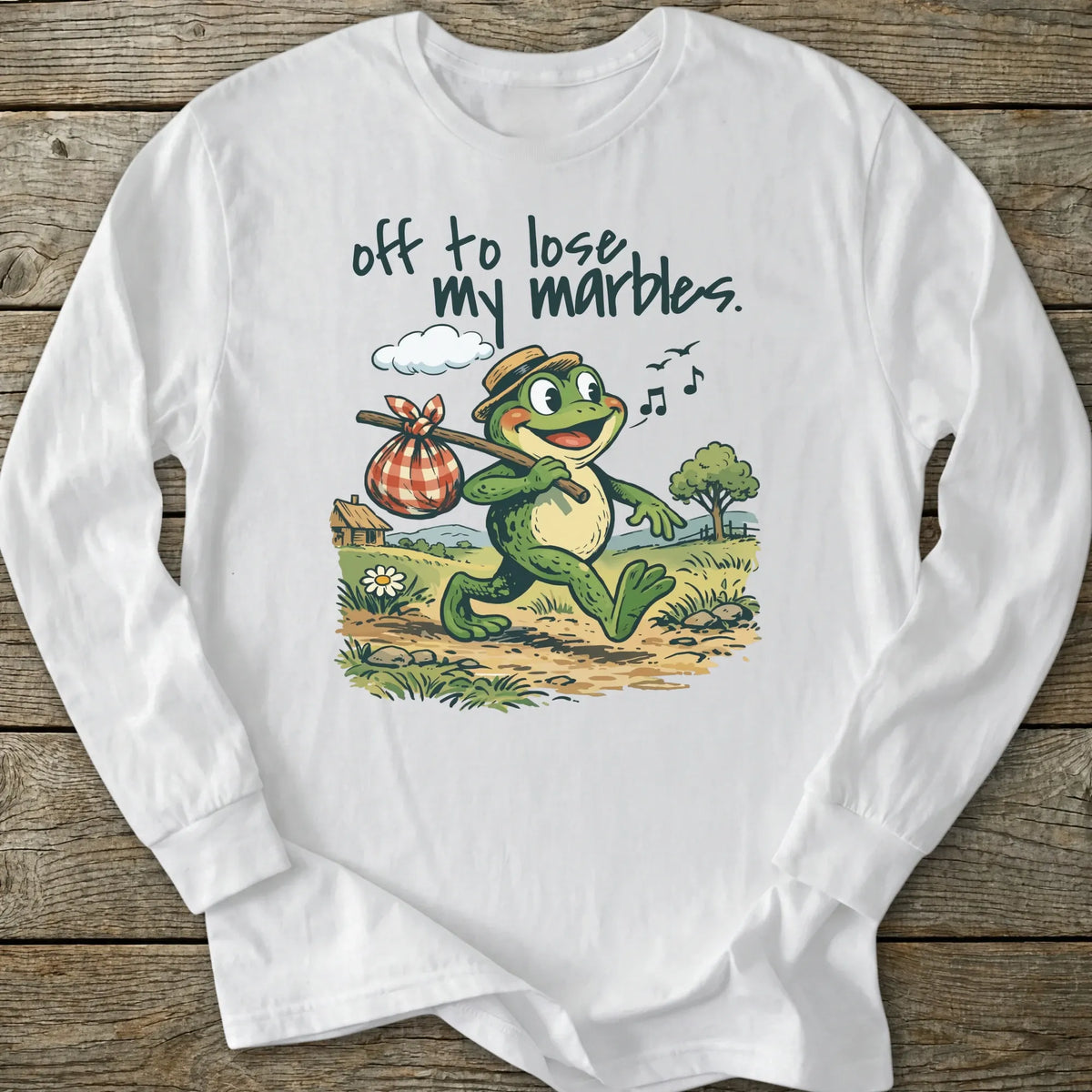 Printify Long-sleeve Off To Lose My Marbles Long Sleeve T-Shirt