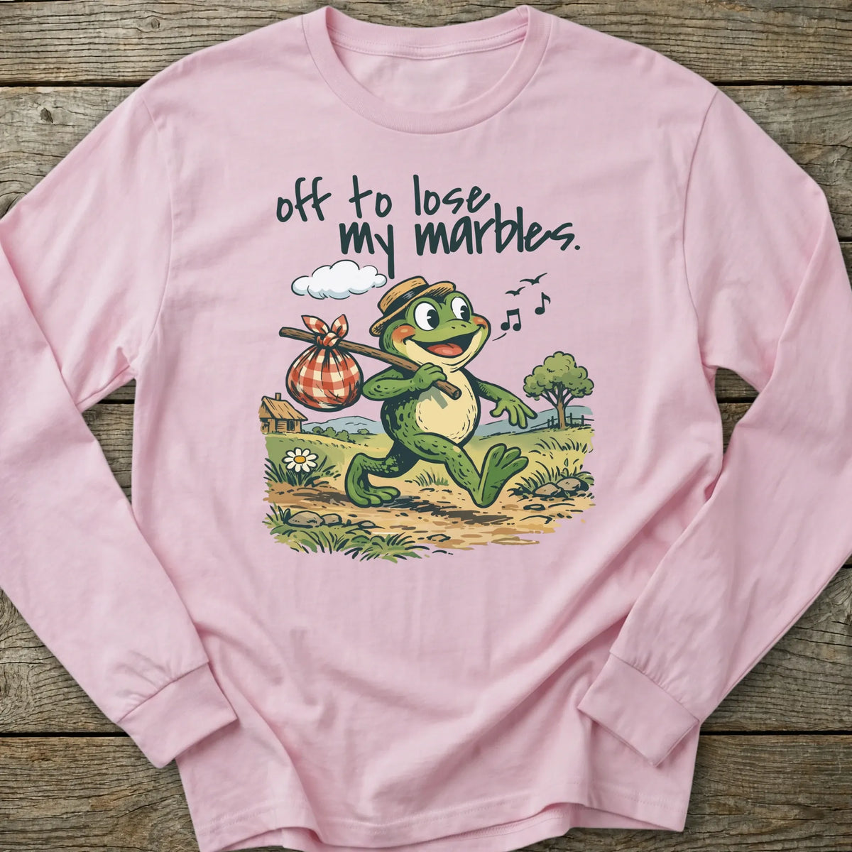 Printify Long-sleeve Off To Lose My Marbles Long Sleeve T-Shirt