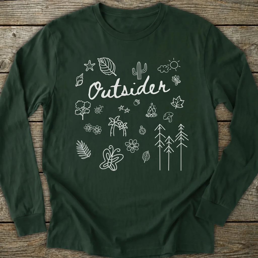 Printify Long-sleeve Outsider Doodle Long Sleeve T-Shirt