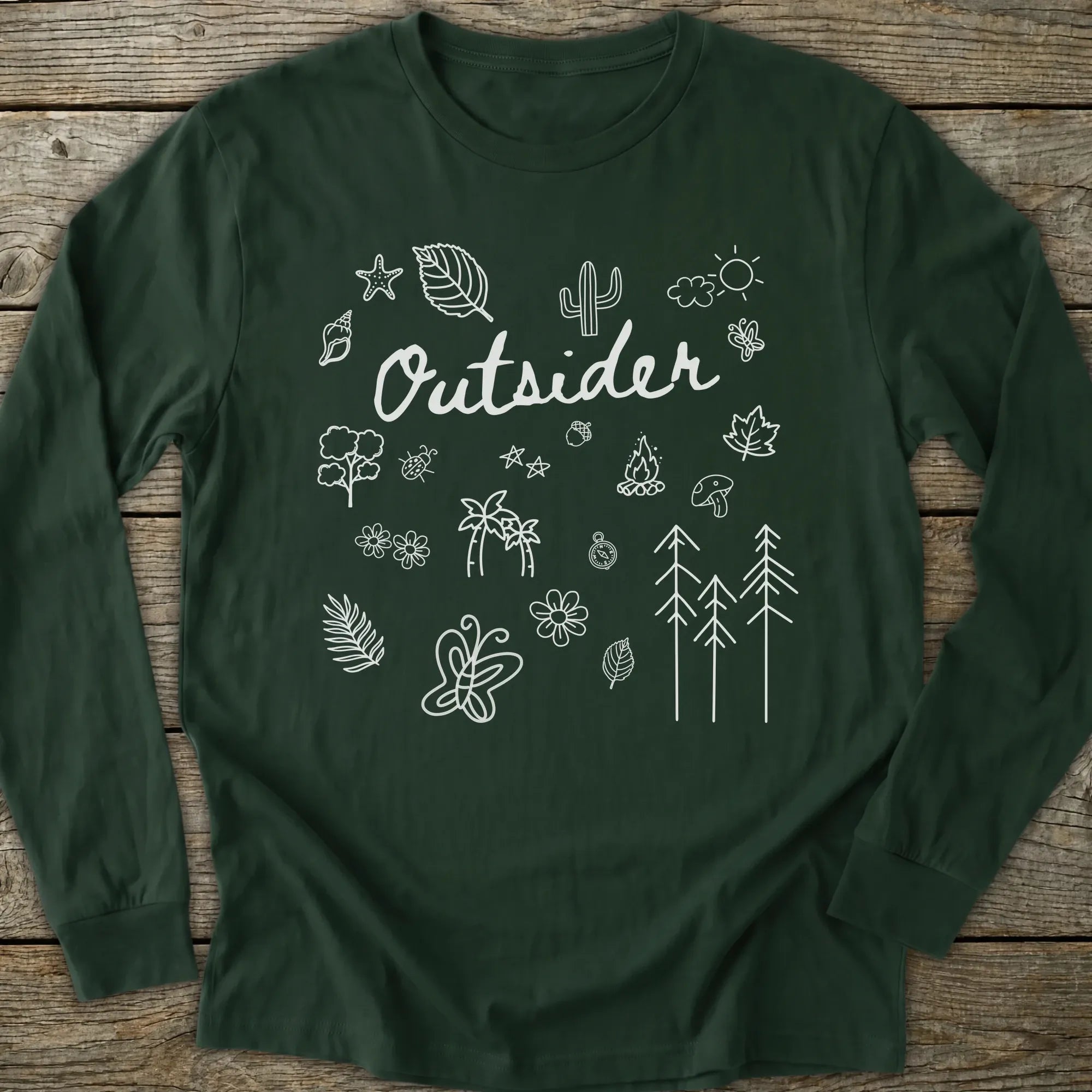 Printify Long-sleeve Outsider Doodle Long Sleeve T-Shirt