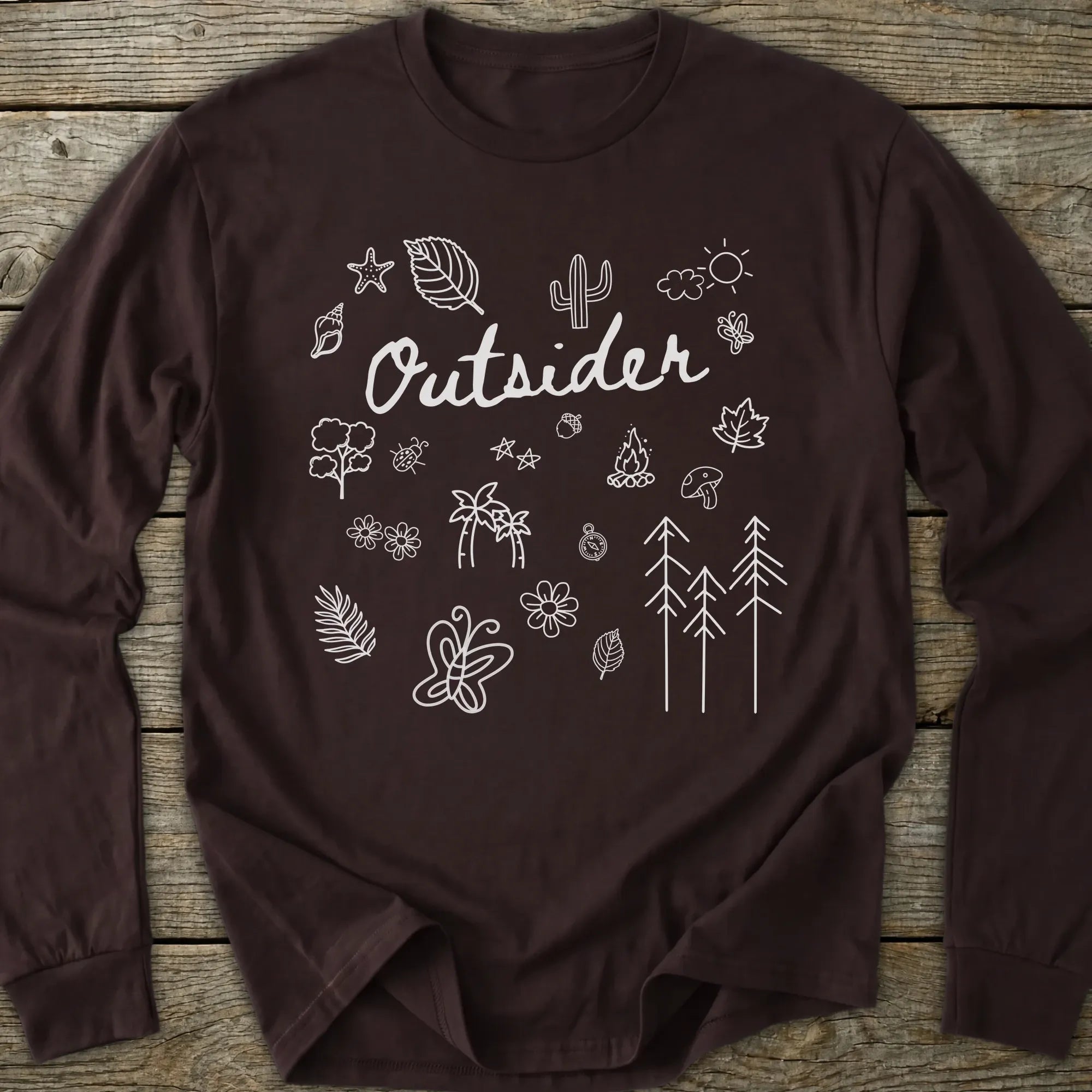 Printify Long-sleeve Outsider Doodle Long Sleeve T-Shirt